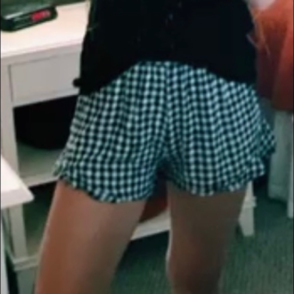 Gingham Flowy Shorts